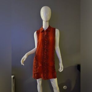 EQUIPMENT Silk Snake Print Mini Dress Size Small